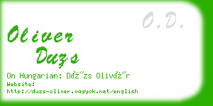 oliver duzs business card